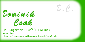 dominik csak business card